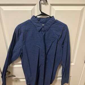 American Eagle Outfitters Blue and Yellow Checkered Shirt
